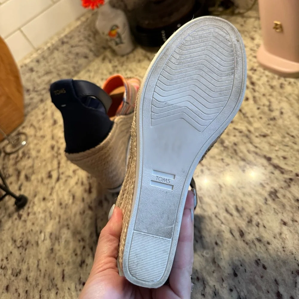 TOMS Espadrille Wedge Sandals - Picture 6 of 6
